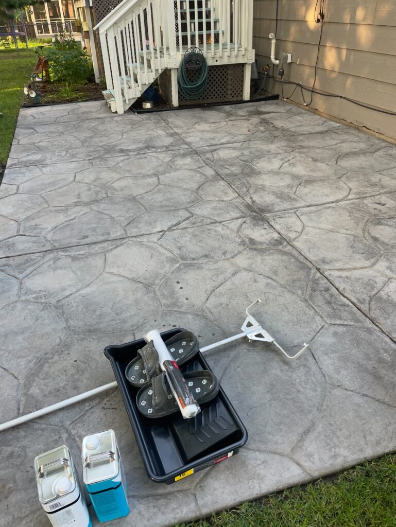 Stamped Concrete Patio - Before